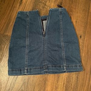 Free people denim skirt size 0